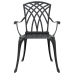 Set de 4 Negro Aluminio Fundido Grande Inlays Decorativos