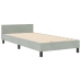 Estructura de Cama  Gris Claro 90x200 cm Terciopelo