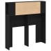 Cabecera de cama  Negro Roble 100x19x104.5 cm Hecha de Madera Elaborada