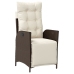 Set de Comedor de Jardín de 5 Piezas Rattan Poliéster Marrón