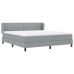 Cama con Muelles VidaXL con Colchón Gris Claro 180x200 cm Tela