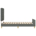 Estructura de Cama  Gris Oscuro 100x200 cm Tela