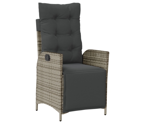 Conjunto de comedor de jardín de 3 piezas  Ratán Polipropileno Gris