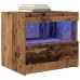 Cabinet de Noche  con Luces LED Madera Vieja 50x40x45 cm