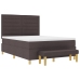 Cama con base de resortes  con colchón y banco marrón oscuro 160x200 cm tela