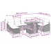 Conjunto de Comedor de Jardín  de 9 Piezas con Cojines Beige, Rattan de Poliémero, Acacia