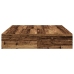Cama con almacenamiento  de madera envejecida 140x190 cm