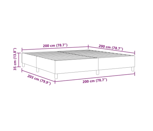 Cama Box Spring Gris Claro 200x200 cm Tela de Corduroy