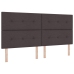 Cama Box Spring con Colchón Gris Oscuro 200x200 cm Tela
