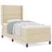 Cama con Box Spring y Colchón  Crema 100x200 cm Tela