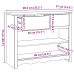 mesa consola ""DRAMMEN"" 89,5x37x73 cm de madera maciza de pino
