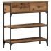 Mesa Consola  Madera Vieja 72,5x25x75 cm Madera de Ingeniería y Acero