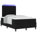 Cama con base y colchón y luz LED negra 120x200 cm tela