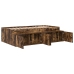 Cama con Almacenamiento Roble Ahumado 90x190 cm