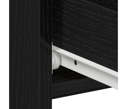 Cabecera de Noche  Negro Roble 40x35x62,5 cm Madera Elaborada