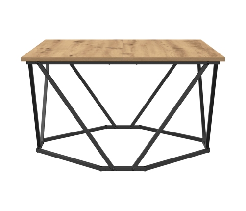 Mesa de Café  Roble Artesanal 80x80x45 cm Madera Ingenierizada