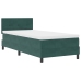 Cama Box Spring con Colchón  Verde Oscuro 90x200 cm Terciopelo