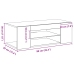 Mueble de TV  con luces LED en roble negro, 90x39x30 cm, de madera elaborada