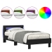 Estructura de Cama  con Luces LED Roble Negro 90x200 cm Madera Ingenierizada