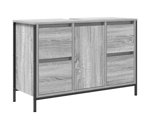 Conjunto de muebles de baño de 3 piezas  en madera elaborada gris sonoma