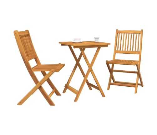 Conjunto de Bistro de Jardín de 3 Piezas  de Madera Sólida de Acacia