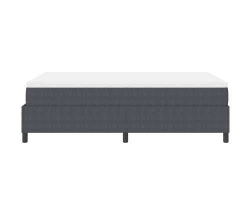 Cama con Box Spring y Colchón Gris Oscuro 120x200 cm Tela de Corduroy