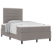Cama Box Spring con Colchón Taupe 120x200 cm Tela