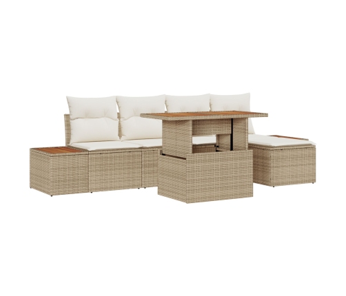 Conjunto de Sofá de Jardín  Conjunto de 6 Beige, Crema