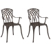 Sillas de jardín  de 2 pcs en bronce de aluminio fundido