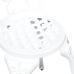 Conjunto de Bistro de Jardín de 3 Piezas  de Aluminio Fundido Blanco