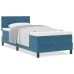 Cama con Somier  con Colchón Azul Oscuro 100x200 cm Terciopelo