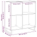 Armario de registros  Roble Artesanal 84,5x38x89 cm Madera elaborada