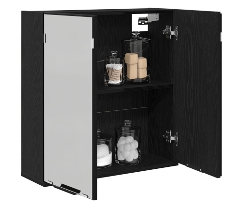 Gabinete Espejo de Baño  - Roble Negro, 64x20x66.5 cm, Hecho de Madera Elaborada