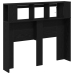 Cabecero de Almacenamiento  con Luces LED Roble Negro 120x18,5x103,5 cm