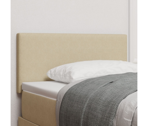 Cabezal  Diseño Sencillo Verde Claro Gris 90 cm Tela de Pana