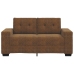 Sofá Loveseat  Marrón 120 cm de Piel Sintética