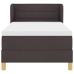 Cama Box Spring  con Colchón Marrón Oscuro 100x200 cm Tela