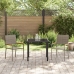 Sillas apilables de jardín  con cojines 2 pcs Gris Ratán Poliéster