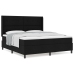 Cama con somier y colchón  Negro 180x200 cm Tela