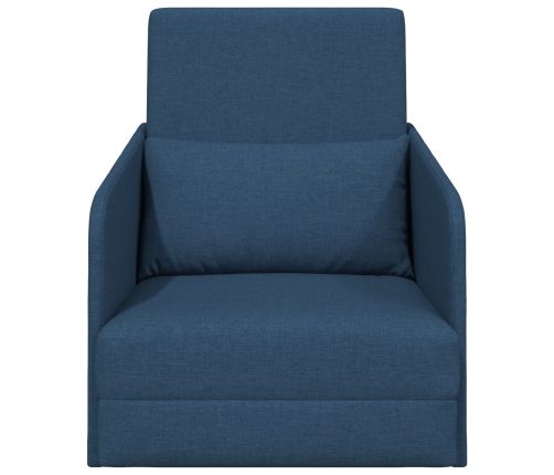 Sofá Cama de Suelo  2 en 1 Azul 65x80x83 cm Tela