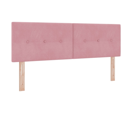 Cabecero  Tufted Botones Rosa 140 cm Terciopelo