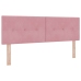 Cabecero  Tufted Botones Rosa 140 cm Terciopelo