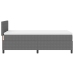 Cama con Base  con Colchón Gris Claro 90x200 cm Tela de Pana