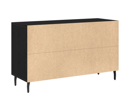 Consola Negra de Roble  100x36x60 cm de Madera de Ingeniería