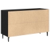 Consola Negra de Roble  100x36x60 cm de Madera de Ingeniería