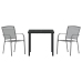 Set de comedor de jardín de 3 piezas  Acero Antracita