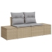 Conjunto de Sofás de Jardín  7 Piezas Beige y Gris
