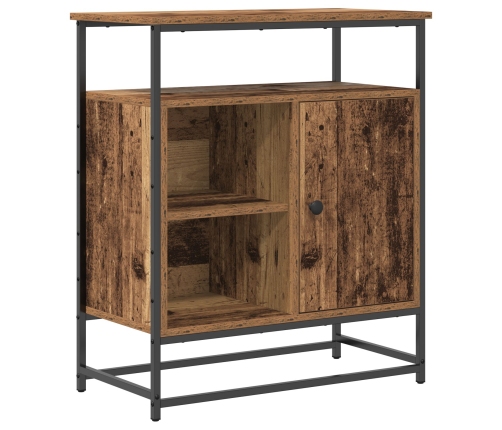 Aparador de Madera Vieja 69x35x80 cm de Madera Ingenierizada y Acero