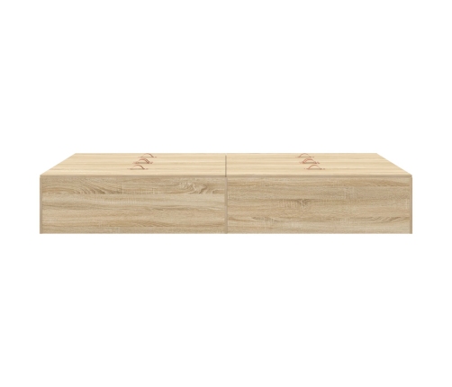 Estructura de Cama con Almacenamiento  Sonoma Roble 120x200 cm