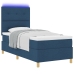 Estructura de Cama  con Colchón Azul Tela 90 x 200 cm Cama Azul